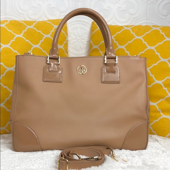 Tory Burch Handbags - 🌸OFFERS?🌸Tory Burch All Leather Tan Satchel
